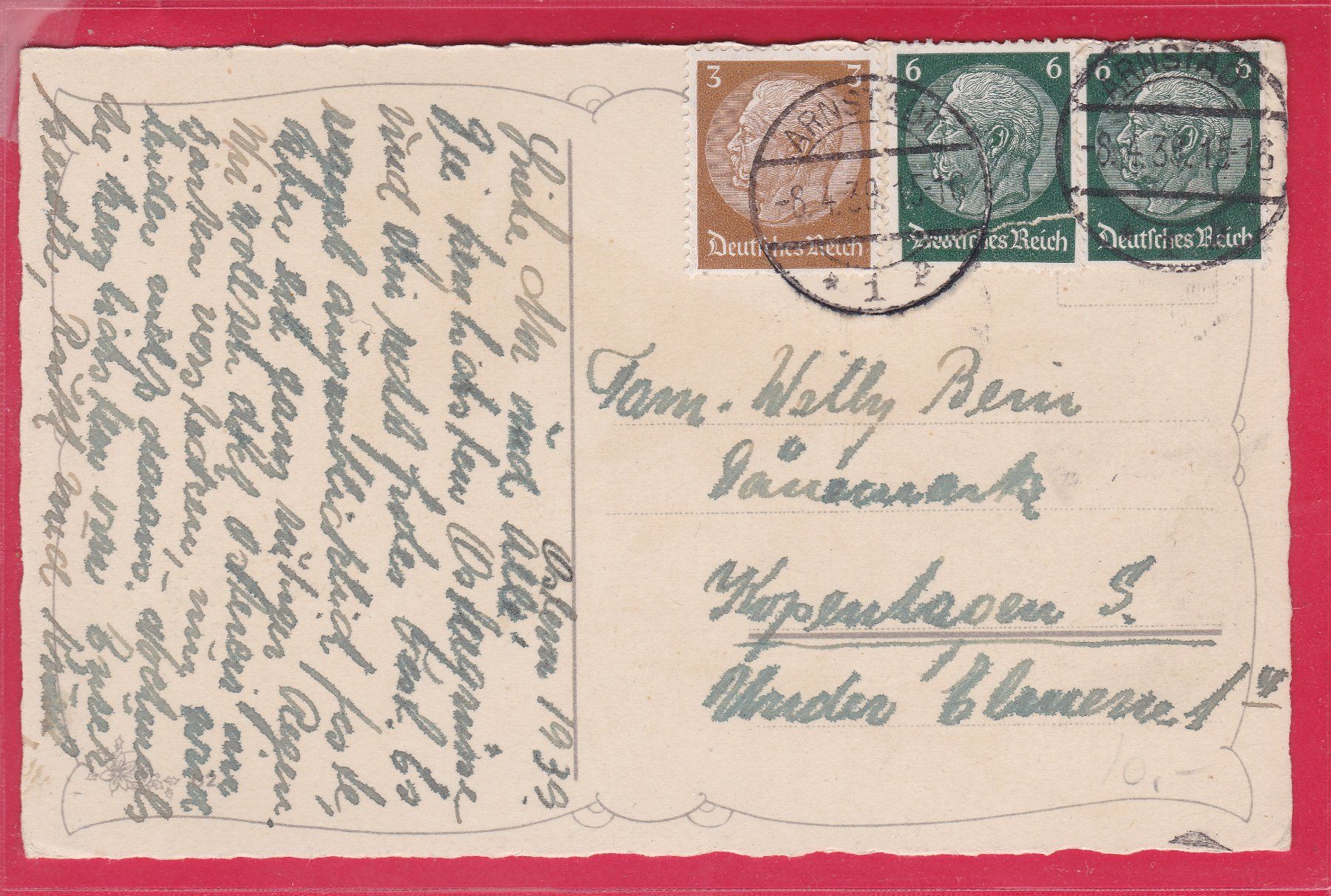 Cartoline postali: FRÖHLICHE OSTERN, 8.4.1939 – Usato da Oberrieden venduto da Gebirgsstelze 1