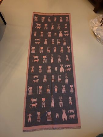 FAMUYI Cashmere Schal | Écharpe FAMUYI cachemire motif chats