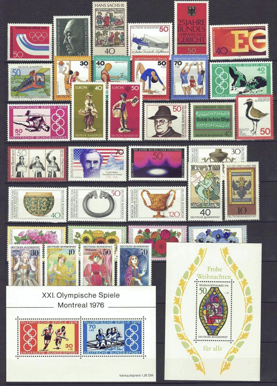 Tous les timbres: Deutschland kompl Jahr 1976 postfrisch** – D'occasion à Basel par Pfefferschootte