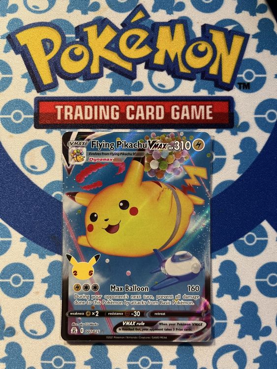 CARTE POKÉMON PIKACHU Volant Vmax 007/025 FULL ART Célébrations 25 ans