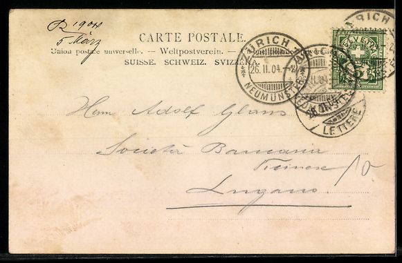 Cartoline postali: AK Zürich, Metropol, 1904 – Usato da Berlin venduto da bartko-reher 1
