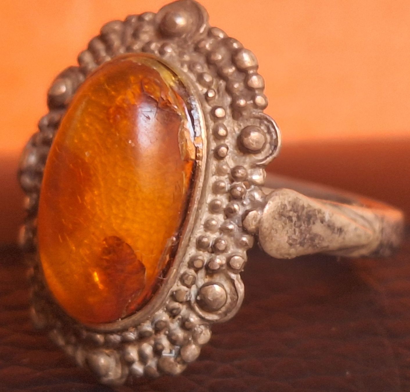 Bagues: Bague ancienne ambre veritable  – D'occasion à Tannay par v1n1p00h