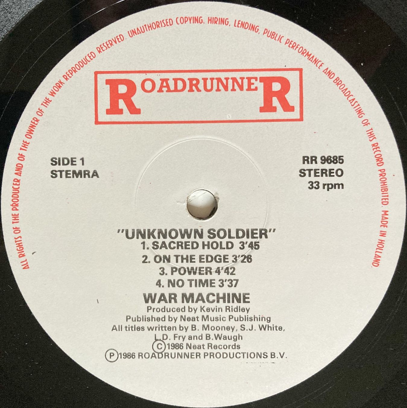 Dischi in vinile: WAR MACHINE - UNKNOWN SOLDIER – Usato da Bottens venduto da hotter-than-hell 2