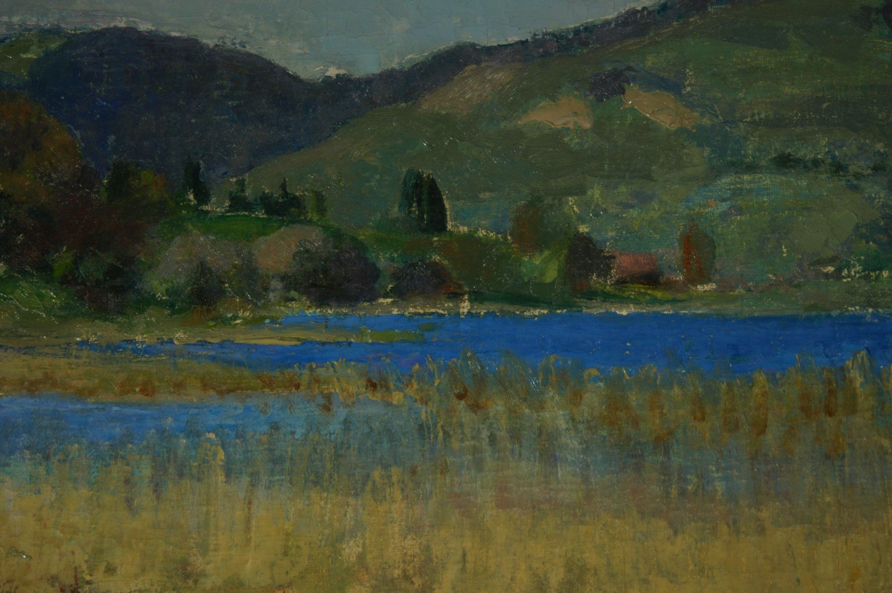 Dipinti: Max Paul Link Landschaft mit See Oel auf Leinwand – Usato da Herisau venduto da Wisen 6