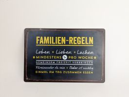 DEKO SCHILD - Familienregeln