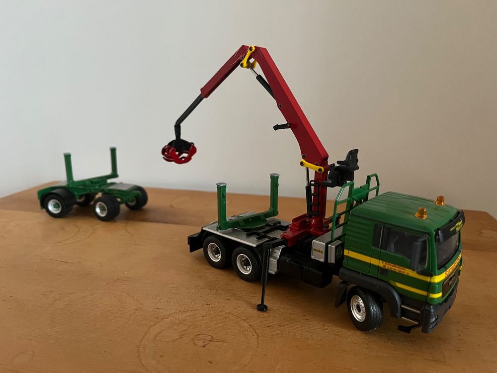 Camion Poubelle Conrad 1/50 - MAN 16.192 F-KO Mullwagen Haller - Occasion Boîte