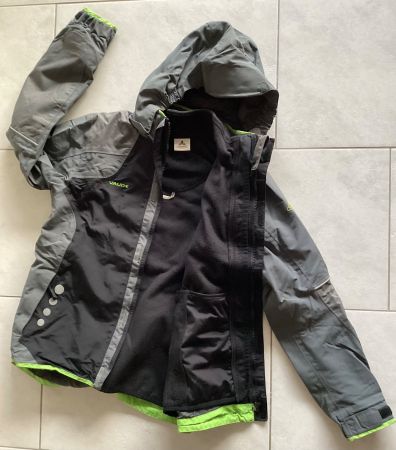 Outdoorjacke Vaude grau mit Innenfleecejacke Gr. 146/152