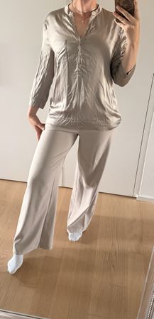 Cappellini Seidenhemd Bluse Hemd Glanz Hemd Damen M L