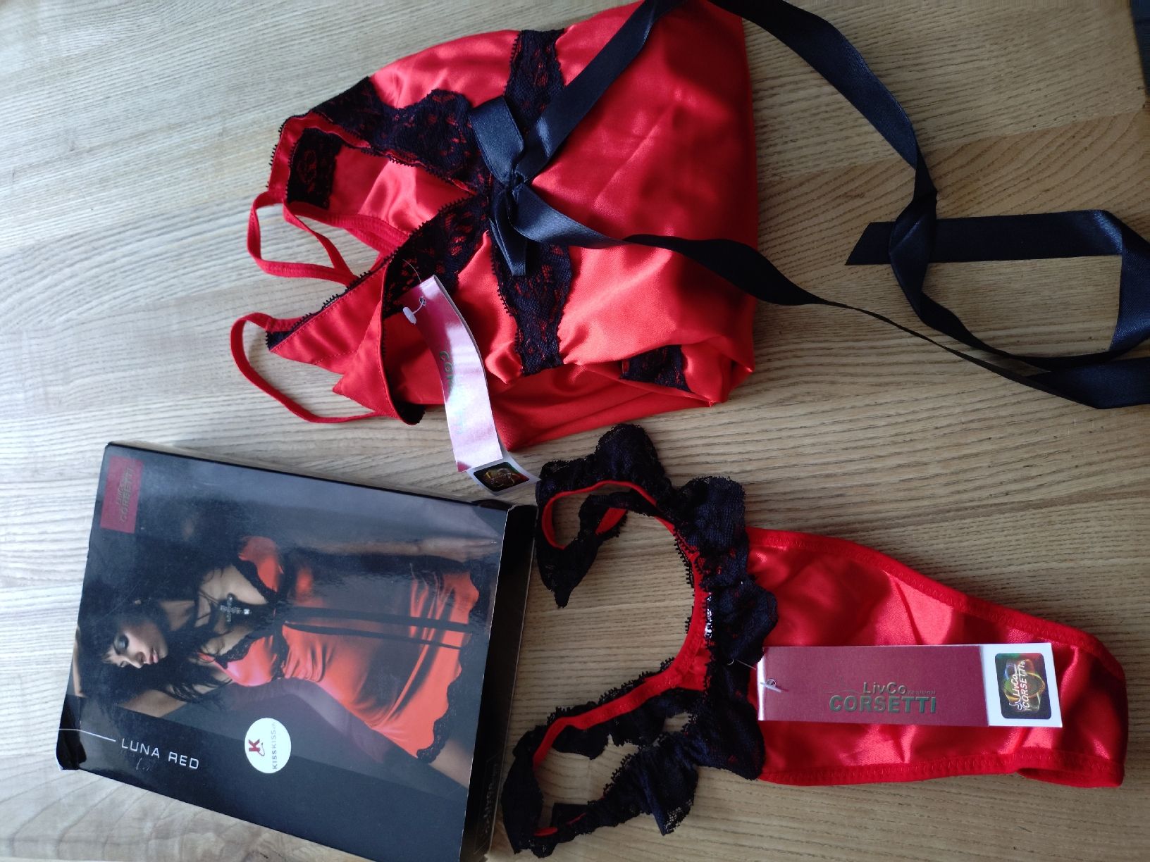 Sonstige Unterwäsche: Negligee Rot mit Spitze, Gr. M, Neu! – Neu und originalverpackt aus Steinmaur von Cinderella309 2