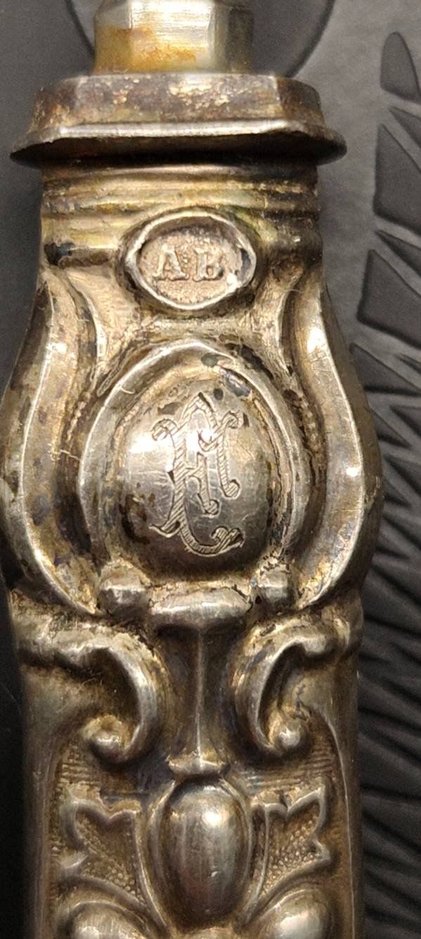 Solingen Bestecksets: Besteck 2-teilig Silbert ca.1850–1880 mit Monogramm – Gebraucht aus Laufen von Buh-Ding 6