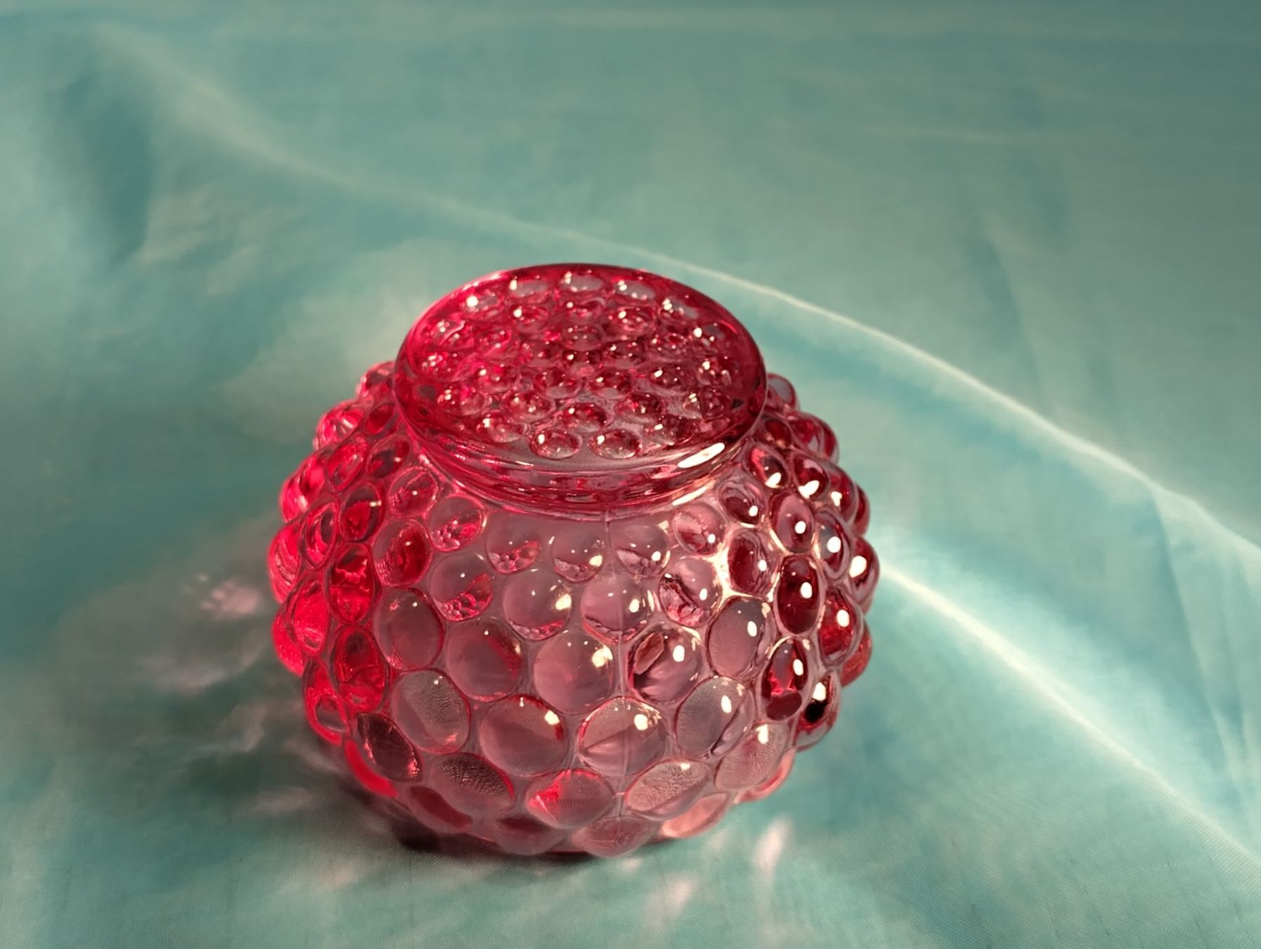Kerzenständer: Teelicht rosa mit Noppen, Glas – Neu (gemäss Beschreibung) aus Bellach von JingleCherry 2