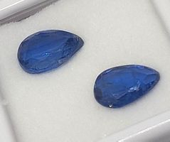 2x Kyanites poire bleues 8x5 mm - Valeur 90.- Fr