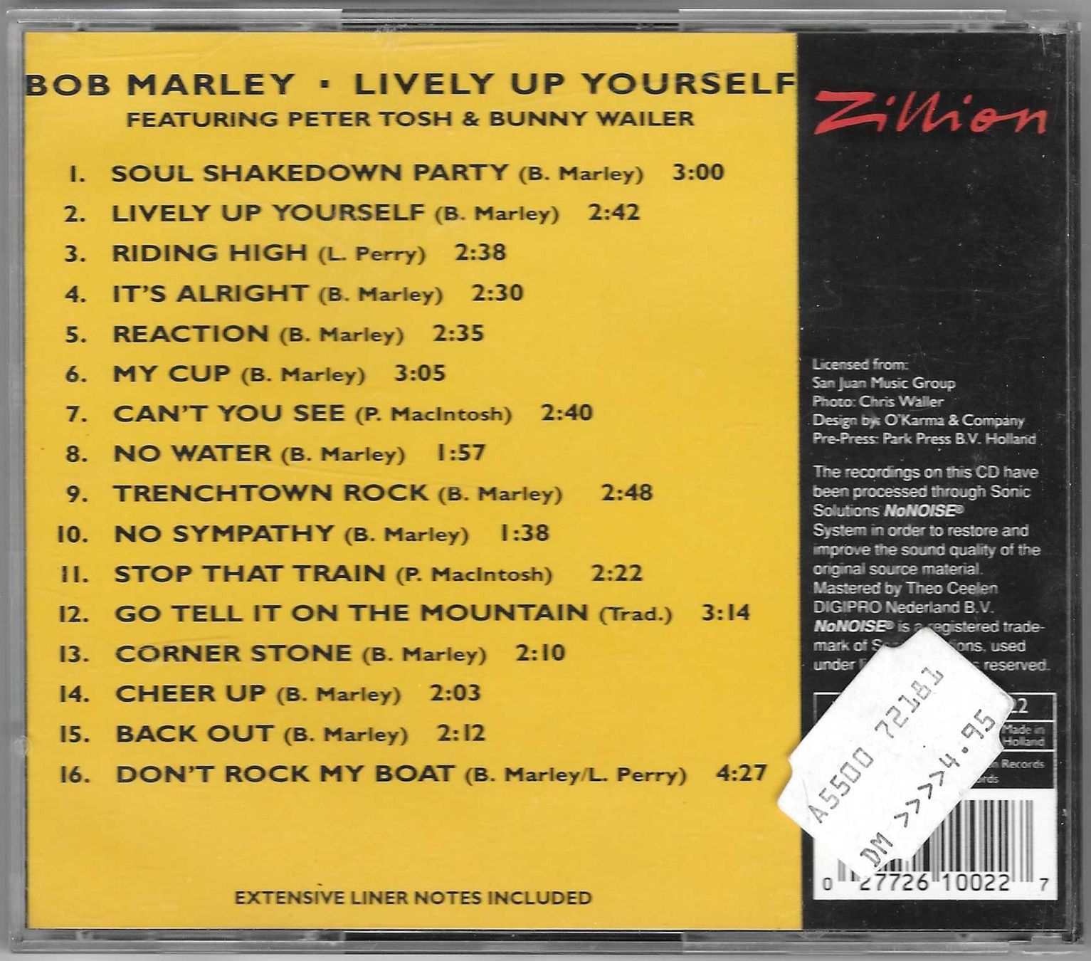 CDs: BOB MARLEY  -  LIVELY UP YOURSELF – Gebraucht aus Bex von Giorgiob 1