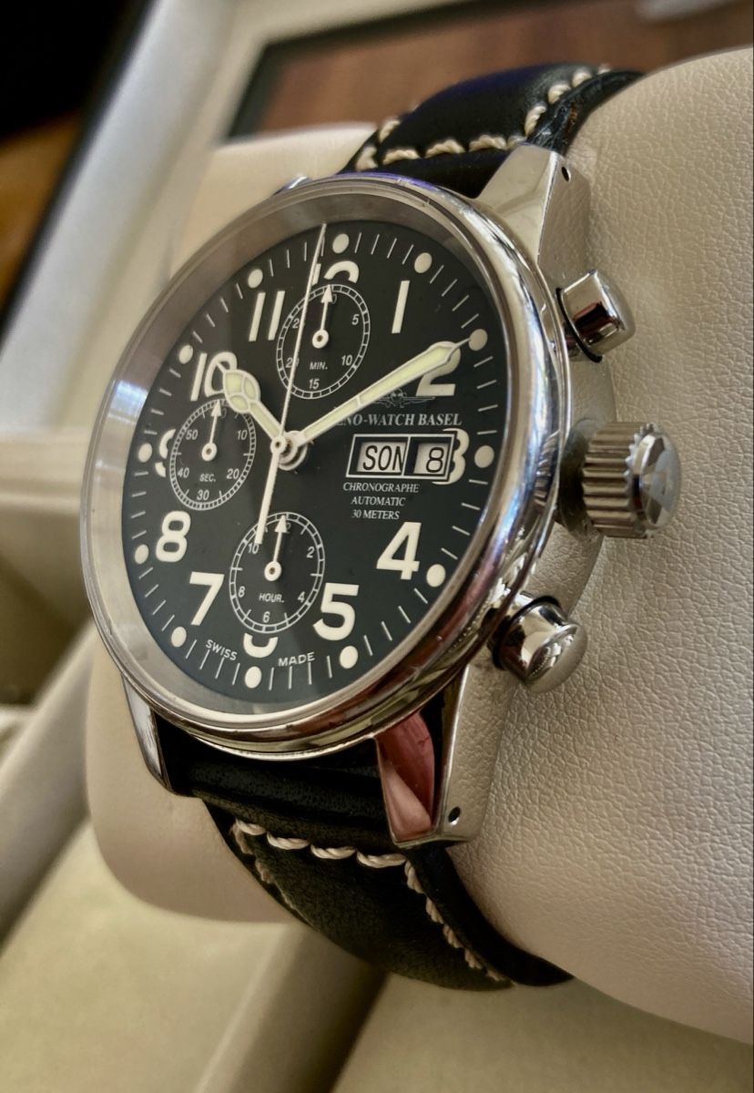 Zeno Orologi: Selten Zeno Classic Chronograph Day-Date Original – Usato da Feusisberg venduto da Aquasphere 2