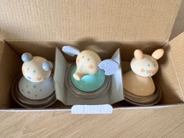 Baby Kreisel aus Holz 3 Stk Neu