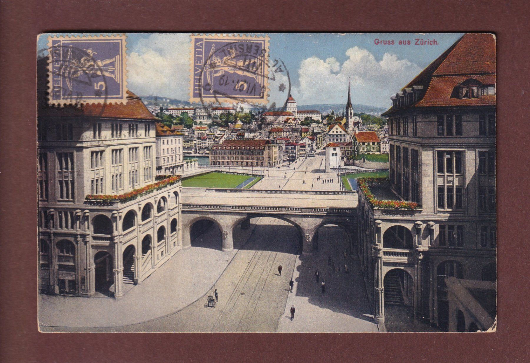 Ansichtskarten: Gruss aus ZÜRICH - 1927 – Gebraucht aus Pully von nicecards-shop