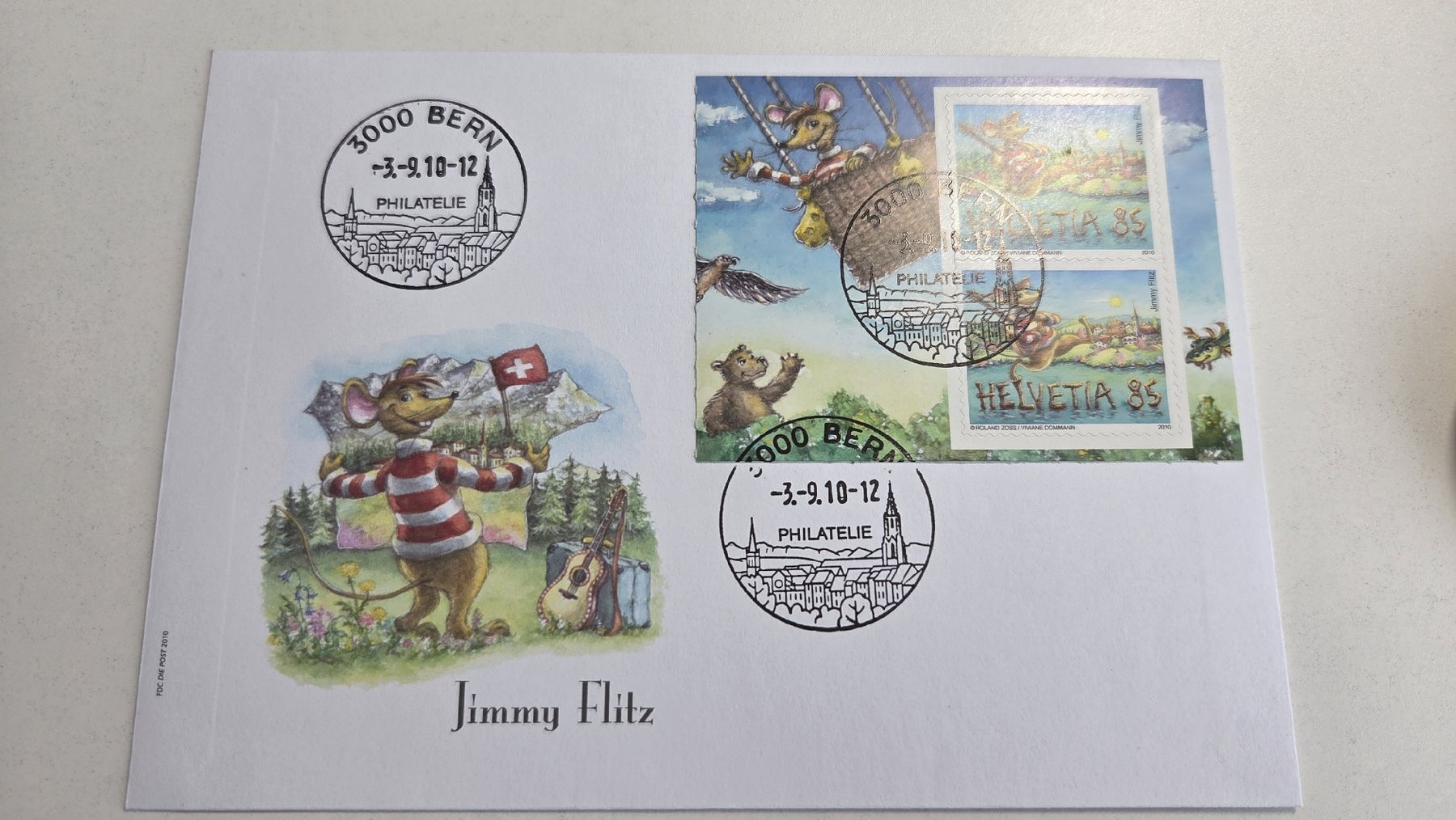 Tutti i francobolli: 2010 FDC Markenheft Jimmy Flitz – Usato da Arni AG venduto da Moth68