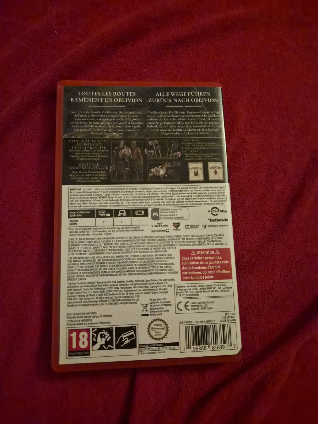 Nintendo Giochi: The Elder Scrolls IV Oblivion Remastered (Switch 2) – Nuovo (secondo la descrizione) da Wabern venduto da konbini 1