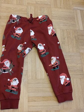 Coole, warme, rote Weihnachtsmannhose, Grösse 104
