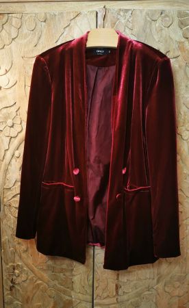 ONLY Samt Blazer Bordeaux, Grösse S - wie neu!