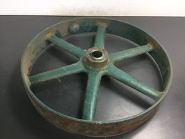 Alte Transmission Gusseisenrad, Deko Garten,