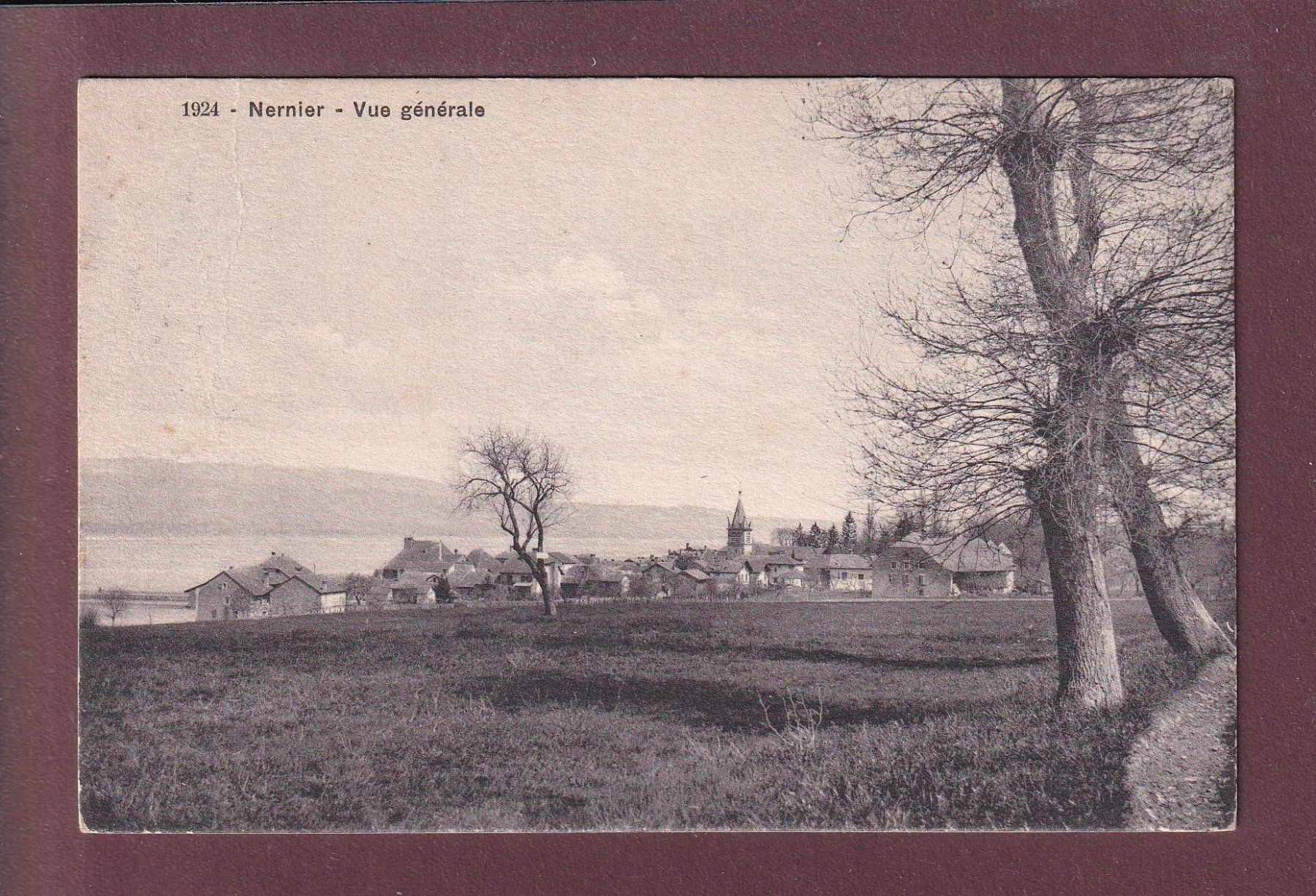 Cartoline postali: NERNIER - Vue générale - 1913 // léger pli // – Usato da Pully venduto da nicecards
