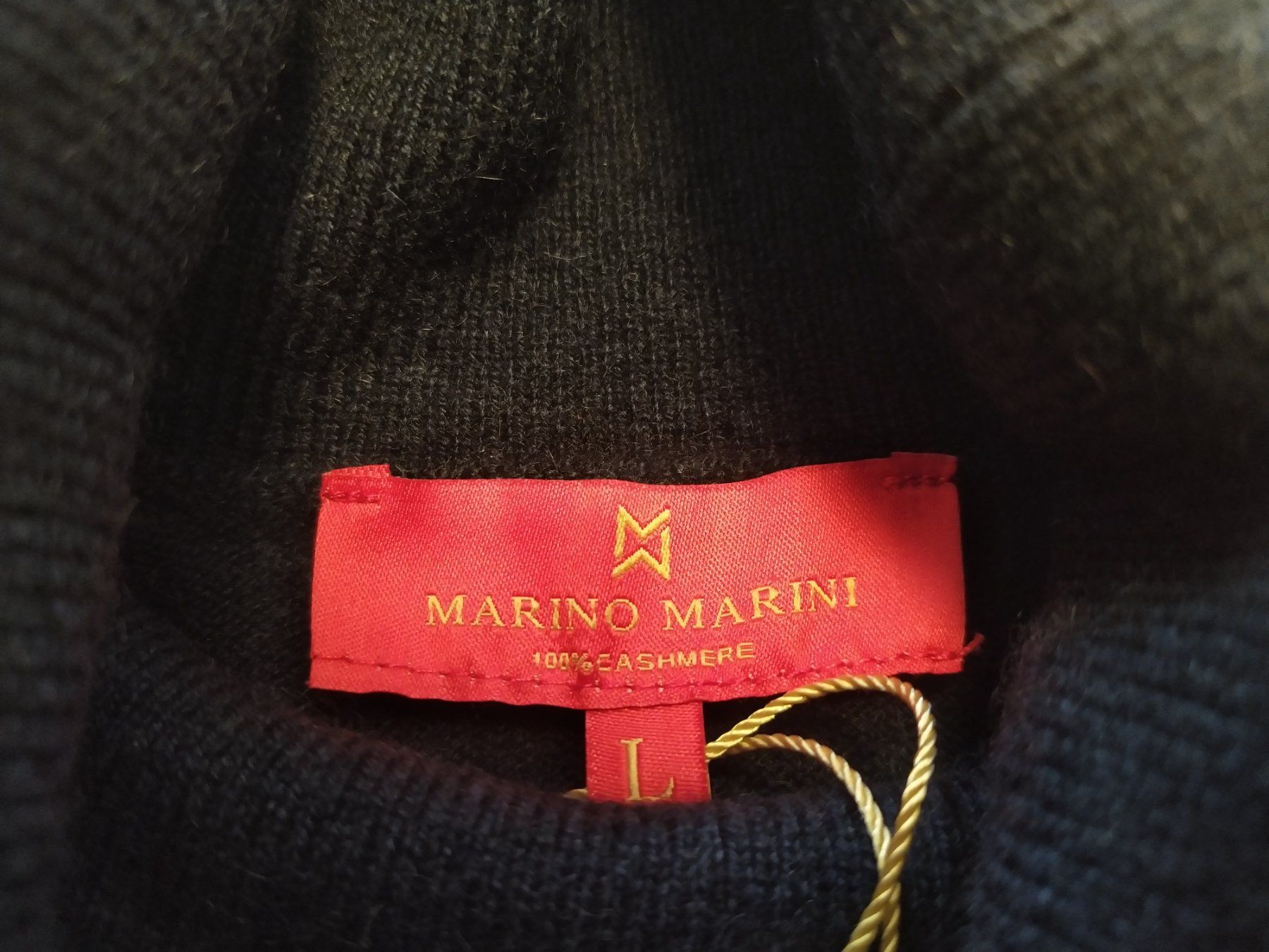 Maglioni & Felpe: Pullover cashmere 100% collo alto BLU SCURO taglia L – Nuovo e nell'imballaggio originale da Figino venduto da Palotta 2