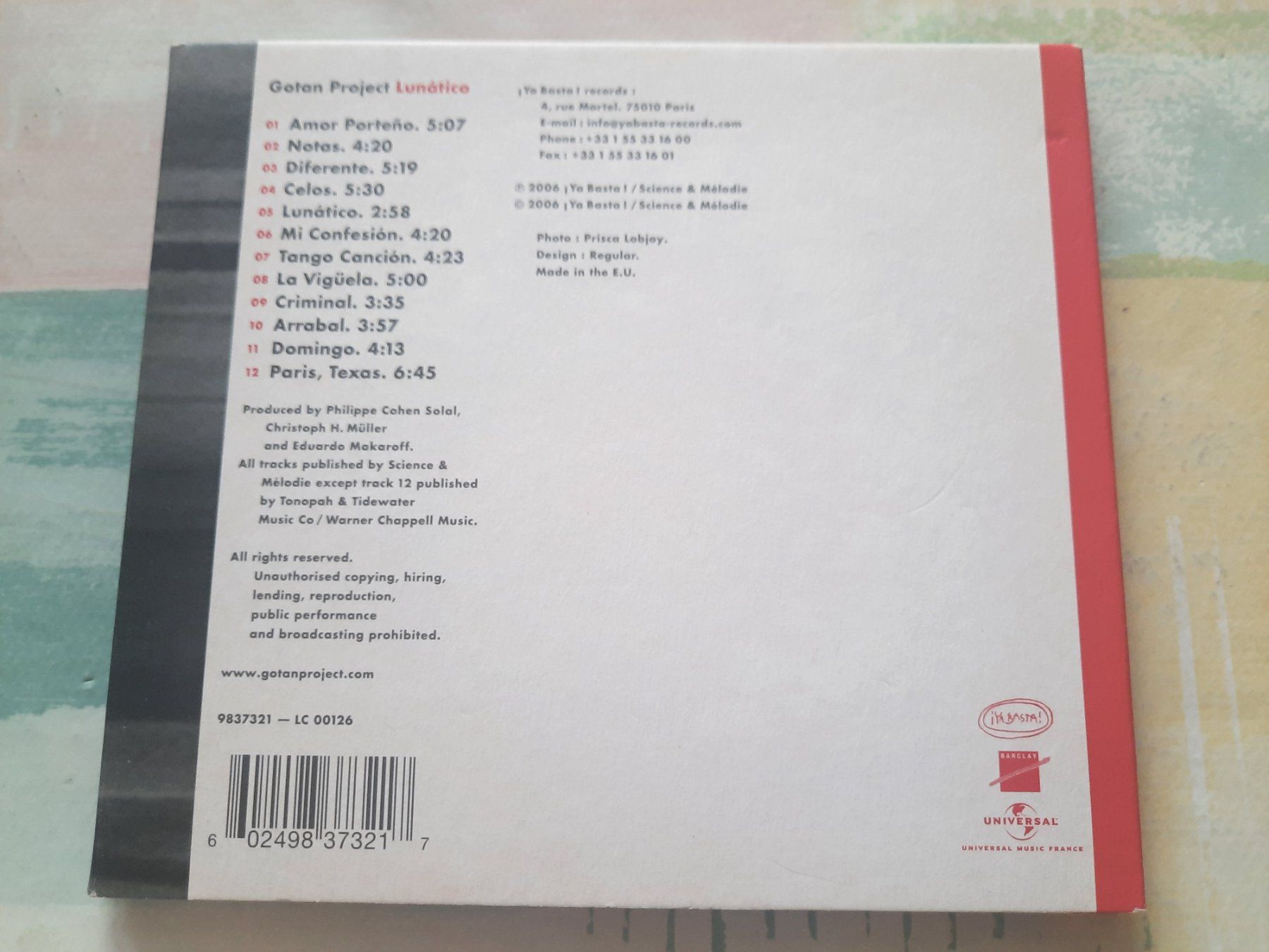 CDs: Cd Gotan Project - Lunatico  – Gebraucht aus Pully von bro_n52j 1
