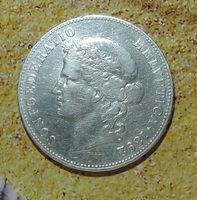 5 Franken 1892ss- vz Silber