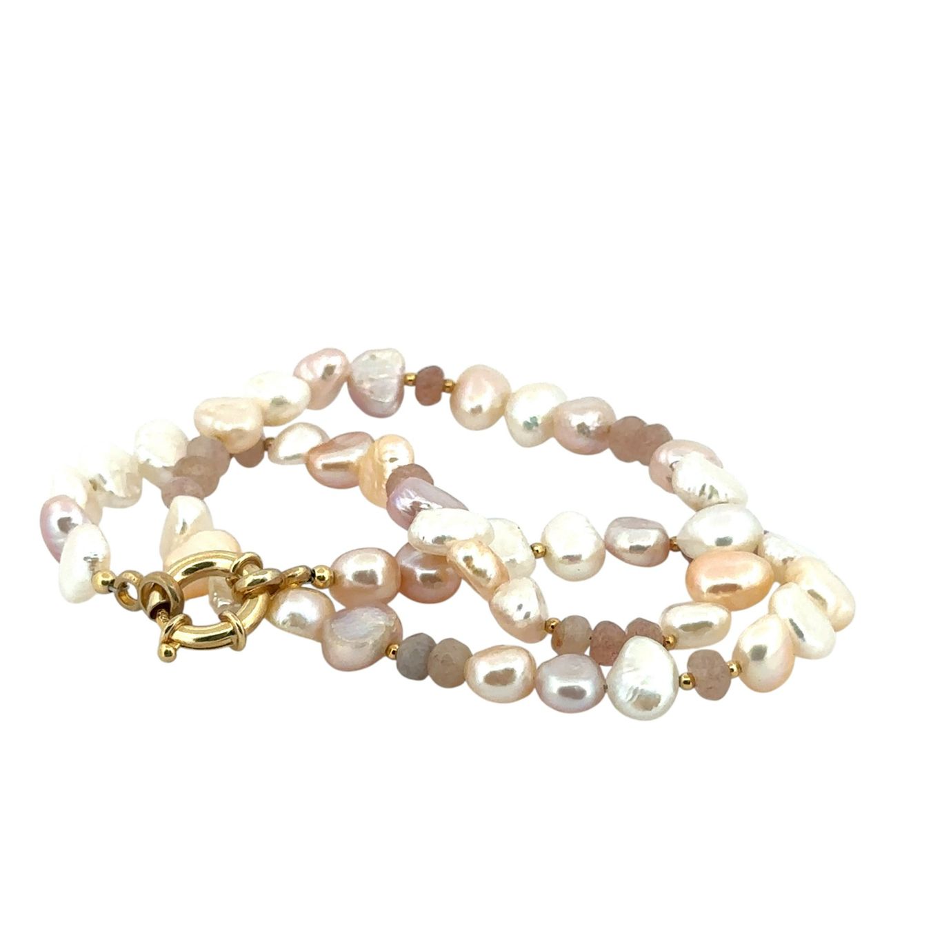 Olga Ribler Catenine: Perlen Kette 925 Silber gelbvergoldet – Nuovo (secondo la descrizione) da Luzern venduto da Schmuckoutlet 1