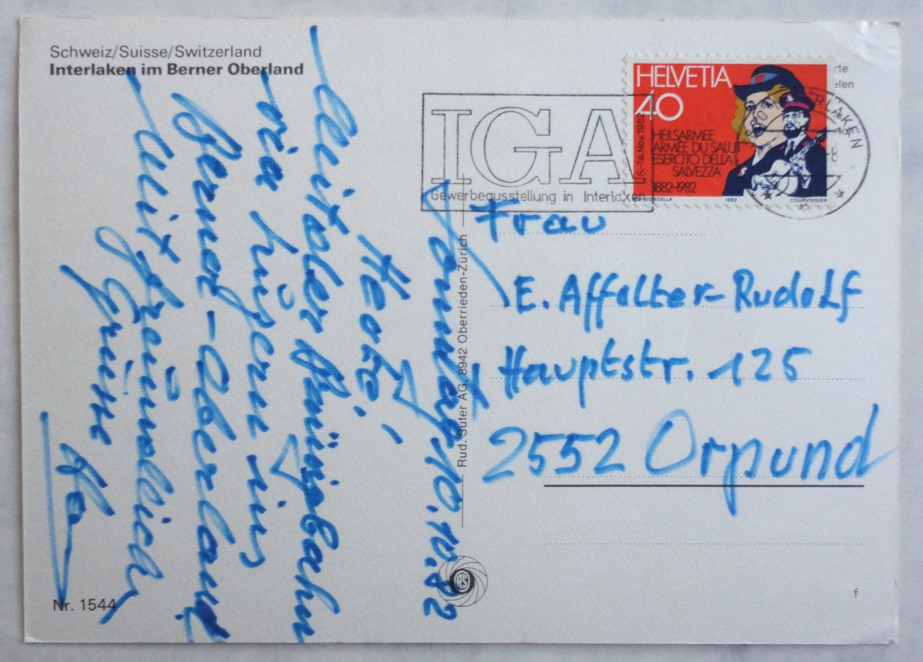 Cartoline postali: Interlaken - Berner Oberland – Difettoso da Fétigny venduto da Billy2miny 1