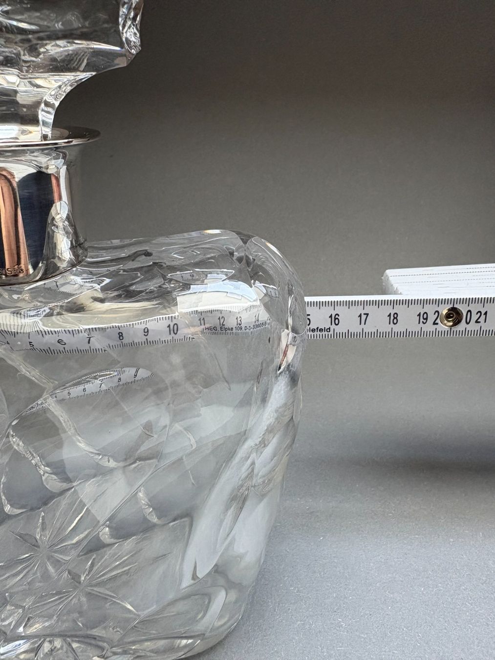 Caraffe: Kristall Karaffe Silbermontur 1940 Silber 800 – Usato da Zürich venduto da timeless.tones 9