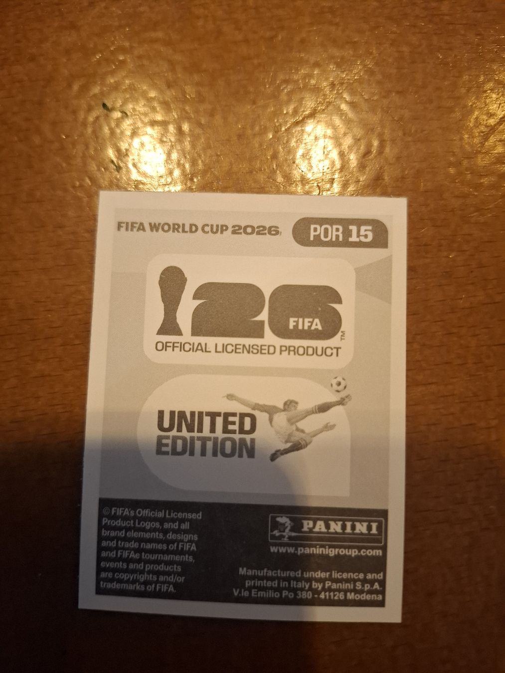 Panini Carte collezionabili: Paninibild POR 15 – Nuovo (secondo la descrizione) da Auw venduto da jea.12 1