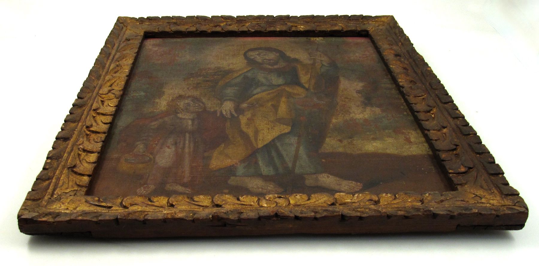 Dipinti: 1650 Peru - Kolonial Gemäde - Original Rahmen - St. Joseph – Usato da Meinisberg venduto da ASGrond 1