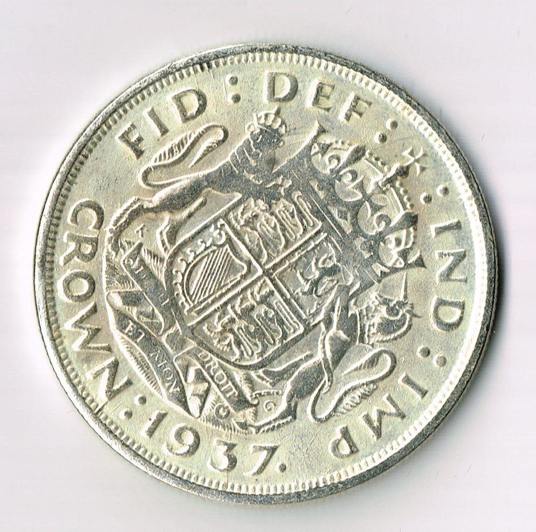 Alle Münzen: 1937_Crown_Georgius_VI_Replica Münze – Gebraucht aus Hombrechtikon von Fraese01 1