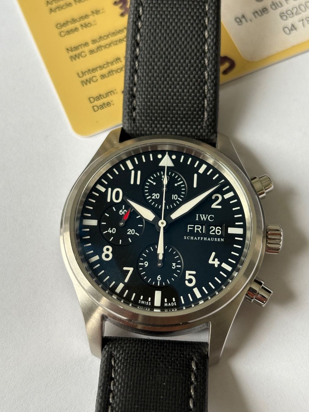IWC Montres: IWC Flieger Chronograph IW371701 – D'occasion à Birsfelden par Mynos 1
