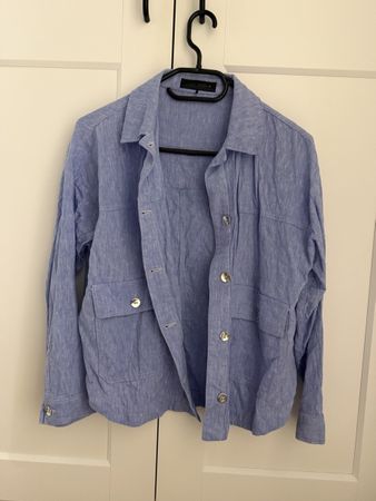 Zara Leinenbluse, hellblau, Gr. S – Perfekt für Sommer!