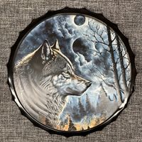 Wolf Fantasy Metal Art Schild