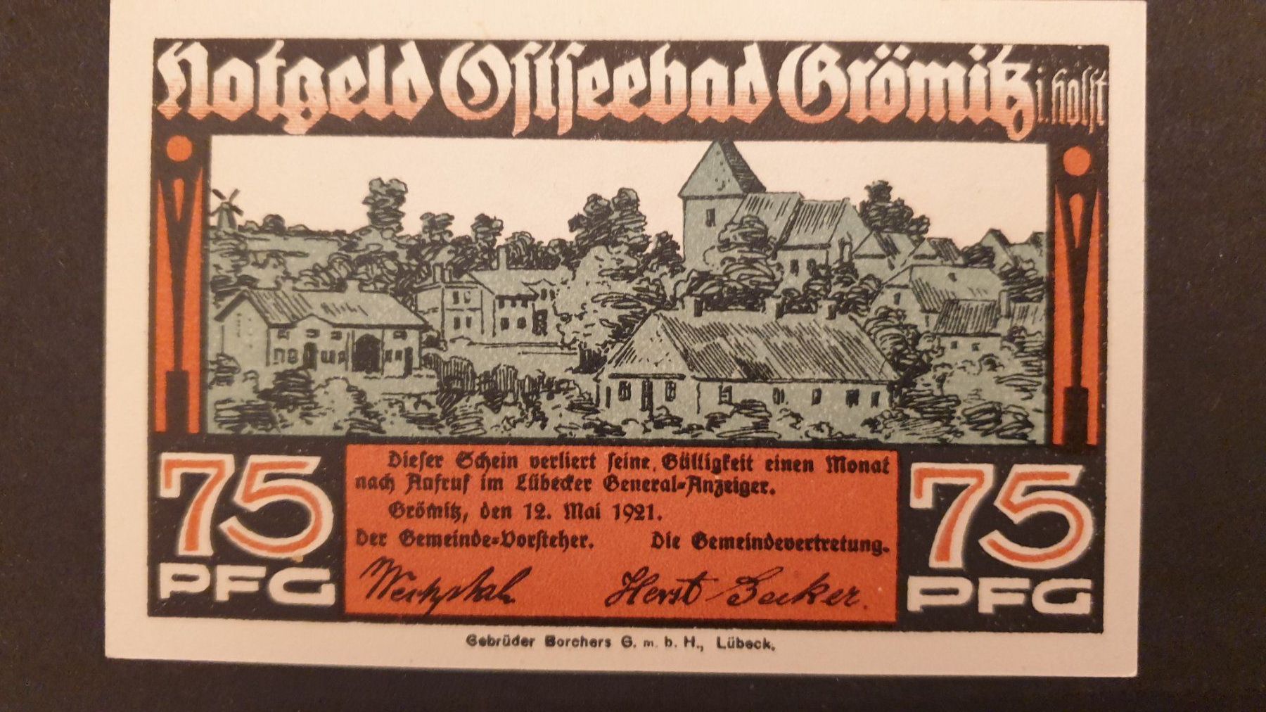 Banconote: Notgeld Grömitz (Ostseebad). 1921. – Usato da Goldach venduto da armando_r 1