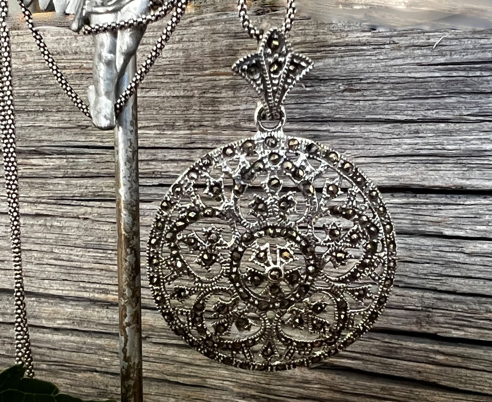 Anhänger: Anhänger rund Mandala Sterling Silber u Markasiten Boho Stil – Neu (gemäss Beschreibung) aus Bern von Jiffy 8