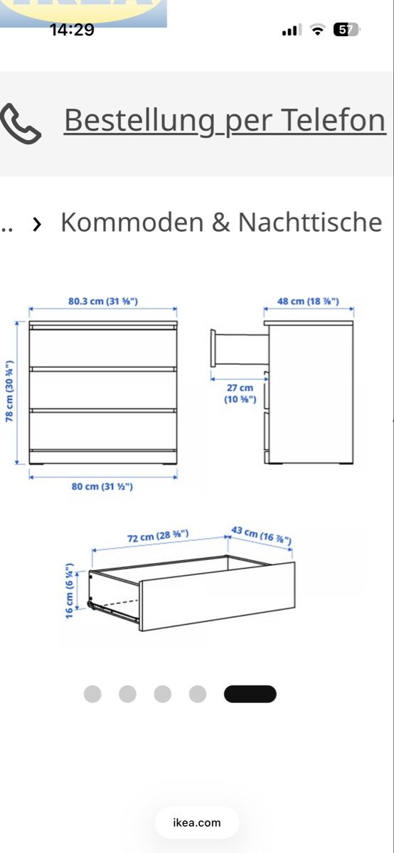 Ikea Cassettiere: Malm Kommode  – Usato da Zürich venduto da lou_8j9v 2