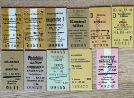 11 Billette Dänemark, Tickets, Bahn, Eisenbahn ab 1952
