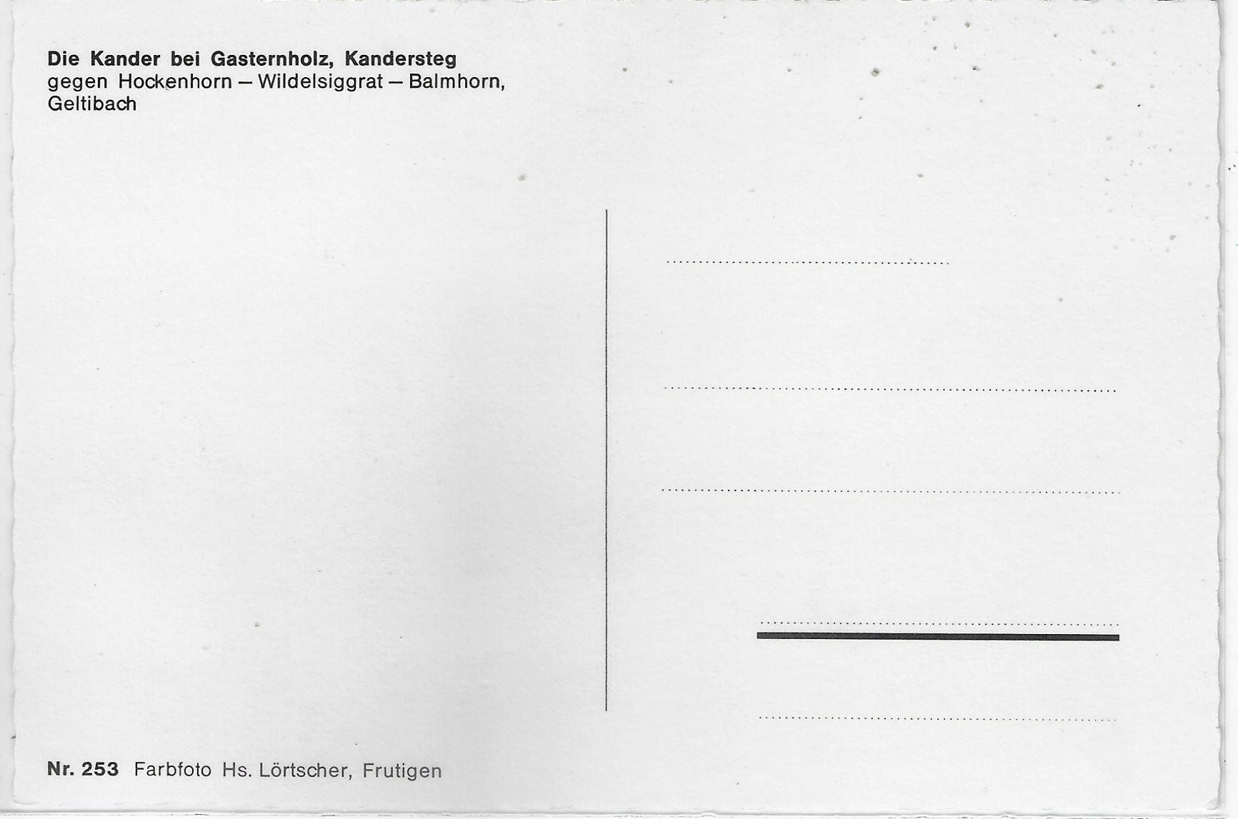 Cartoline postali: Die Kander bei Gasternholz - Kandersteg – Usato da Ettingen venduto da Kartenplanet 1