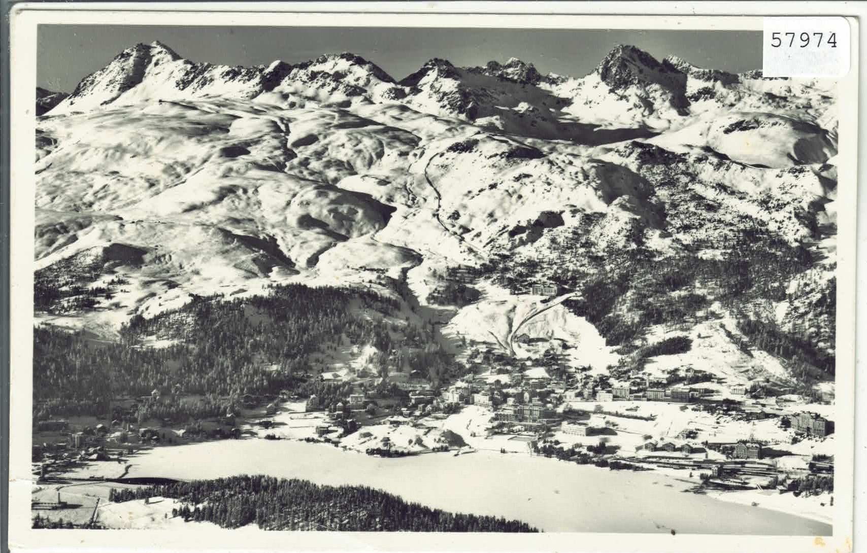Cartoline postali: St. Moritz - Generalansicht im Winter – Usato da Ettingen venduto da Kartenplanet