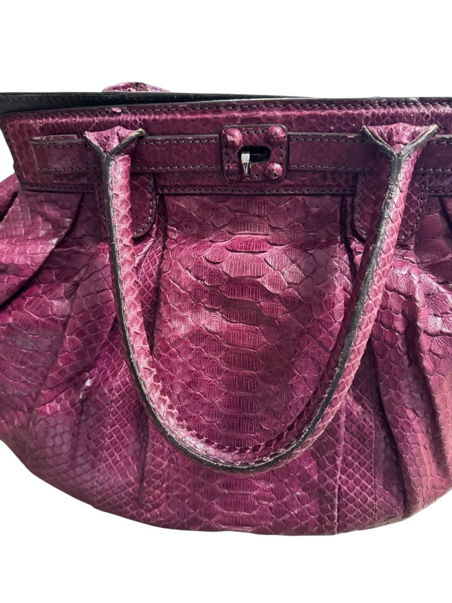 Sacs femmes: Zagliani Python Bag - seltene, purpurrote Handtasche! – D'occasion à Zürich par Finesse54 4