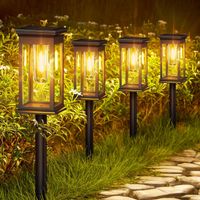 4 Stück Solarlampen für Außen Garten