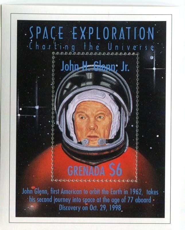Tutti i francobolli: Block "Raumfahrt. John Glenn". Grenada – Nuovo e nell'imballaggio originale da Basel venduto da Butsch5