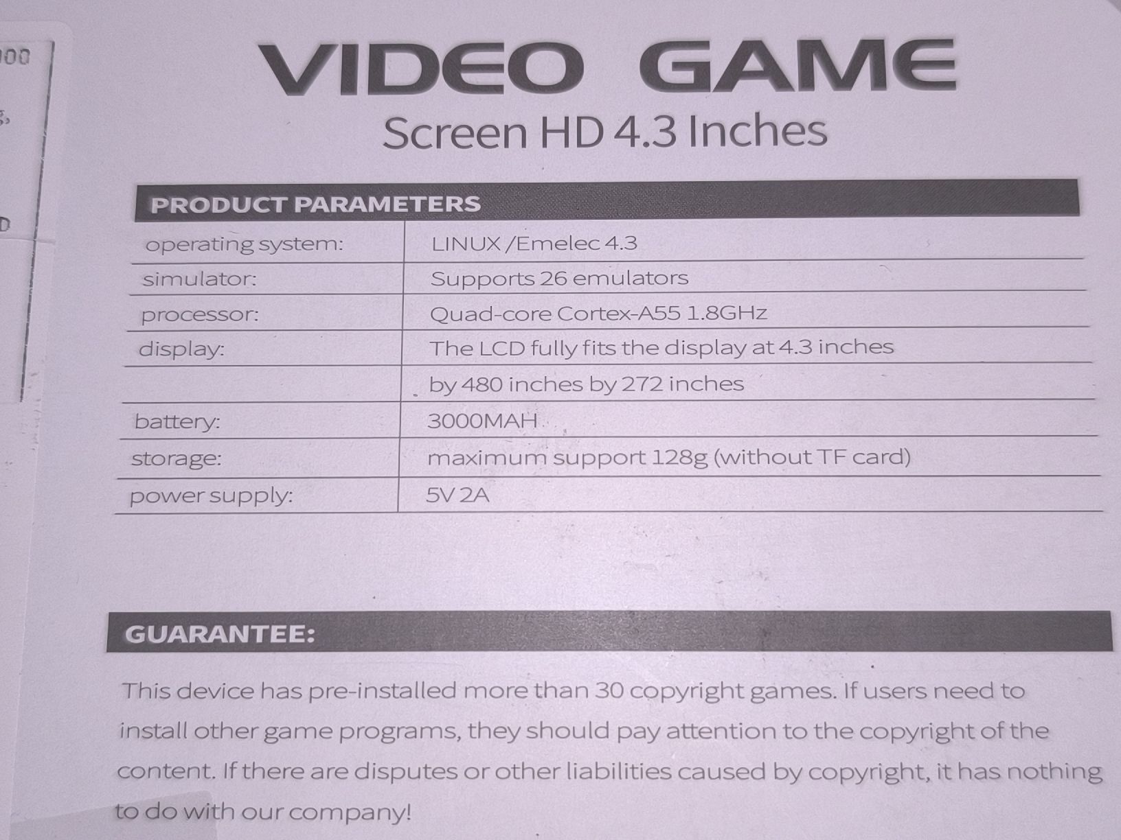 Console: Video Games Konsole 4.3 Zoll Display  – Nuovo e nell'imballaggio originale da Frutigen venduto da Chenel0815 1