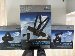Gopro Go Adventure Camera Mounts - Head, Chest, Bike - New!