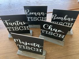 Tischnamen, Deko Schilder für Fest/Event